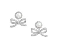 Self Portrait - Crystal Droplet Earrings - - Accessories - Donna - Grigio - ONE SIZE