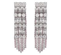 Self Portrait - Crystal Droplet Earrings - - Accessories - Donna - Rosa - ONE SIZE