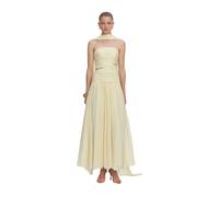 Self Portrait, ,Dresses ,Donna ,Giallo ,XS Abito Midi con Foulard in Georgette