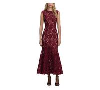 Self Portrait, ,Dresses ,Donna ,Viola ,XS Abito Midi in Pizzo Guipure