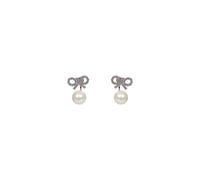 Self Portrait - Fiocco di Cristallo Orecchini Argento - - Accessories - Donna - Grigio - ONE SIZE