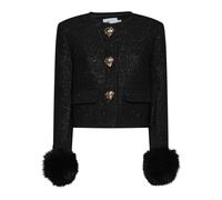 Self Portrait - Giacca in Tweed - - Jackets - Donna - Nero - XS