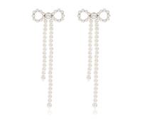 Self Portrait - Glass Pearl Earrings - - Accessories - Donna - Grigio - ONE SIZE