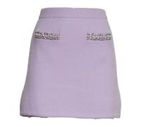 Self Portrait - Gonna in Maglia con Cristalli Lilla - - Skirts - Donna - Viola - XS