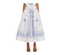 Self Portrait - Gonna Midi Paisley - - Skirts - Donna - Bianco - S