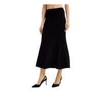 Self Portrait - Gonna Midi Svasata a Righe Nere - - Skirts - Donna - Nero - S