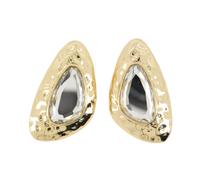 Self Portrait - Hammered Earrings - - Accessories - Donna - Giallo - ONE SIZE