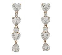 Self Portrait - Heart Crystal Tiered Earrings - - Accessories - Donna - Multicolore - ONE SIZE