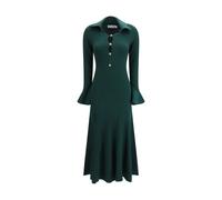 Self Portrait - Abito Midi in Maglia con Oblò - - Dresses - Donna - Verde - S
