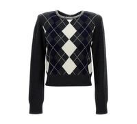Self Portrait, ,Knitwear ,Donna ,Grigio ,M Argyle Crystal Sweater