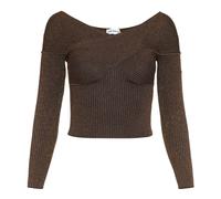 Self Portrait, ,Knitwear ,Donna ,Marrone ,M Top in maglia Lurex