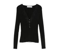 Self Portrait, ,Knitwear ,Donna ,Nero ,S Maglione Nero in Seta e Nylon