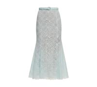 Self Portrait - Midi Gonna con Pizzo Floreale - - Skirts - Donna - Verde - M
