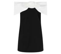 Self Portrait - Mini Abito a Fiori in Crêpe - - Dresses - Donna - Nero - S