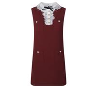 Self Portrait - Mini abito in crêpe con colletto in pizzo - - Dresses - Donna - Viola - XS
