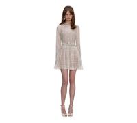 Self Portrait - Mini abito in pizzo organza - - Dresses - Donna - Beige - S