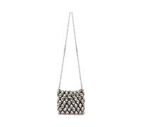 Self Portrait - Mini Borsa a Catena di Cristalli - - Bags - Donna - Grigio - ONE SIZE