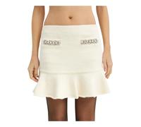 Self Portrait - Mini Gonna in Maglia Morbida - - Skirts - Donna - Beige - S