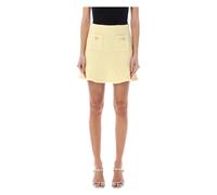 Self Portrait - Mini Gonna in Maglia Texturizzata - - Skirts - Donna - Giallo - M