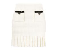 Self Portrait - Mini Gonna Plissettata Color Crema - - Skirts - Donna - Beige - L