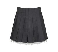 Self Portrait - Minigonna a spina di pesce con pieghe - - Skirts - Donna - Grigio - M