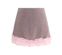 Self Portrait - Pink Crystal Chainmail Mini Skirt - - Skirts - Donna - Rosa - S
