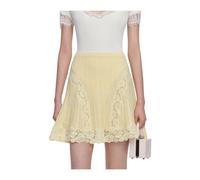 Self Portrait - Minigonna Lavorata a Maglia - - Skirts - Donna - Giallo - S