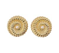 Self Portrait - Orecchini a Conchiglia con Perle - - Accessories - Donna - Giallo - ONE SIZE