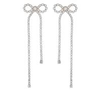 Self Portrait, ,Accessories ,Donna ,Grigio ,ONE SIZE Orecchini Crystal Bow Droplet