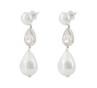 Self Portrait - Orecchini Crystal Droplet Pearl - - Accessories - Donna - Bianco - ONE SIZE