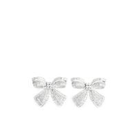 Self Portrait - Orecchini Fiocco di Cristallo - - Accessories - Donna - Grigio - ONE SIZE