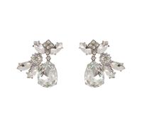 Self Portrait - Orecchini Multi Crystal Cluster - - Accessories - Donna - Grigio - ONE SIZE