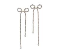 Self Portrait, ,Accessories ,Donna ,Grigio ,ONE SIZE Orecchini Crystal Bow Droplet