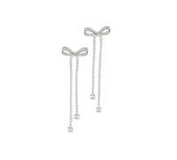 Self Portrait - Orecchino Pendente Fiocco di Cristallo - - Accessories - Donna - Grigio - ONE SIZE