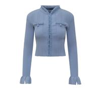 Self Portrait - Pearl Cardigan - - Knitwear - Donna - Blu - L