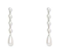Self Portrait - Pearl Droplet Earrings - - Accessories - Donna - Bianco - ONE SIZE