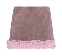 Self Portrait - Pink Crystal Chainmail Mini Skirt - - Skirts - Donna - Rosa - S