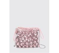 SELF-PORTRAIT Pochette a secchiello in raso con strass OS Rosa