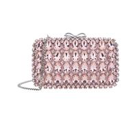 Self Portrait - Pochette da Sera in Raso con Cristalli - - Bags - Donna - Rosa - ONE SIZE
