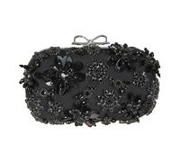 Self Portrait - Pochette Floreale in Raso - - Bags - Donna - Nero - ONE SIZE