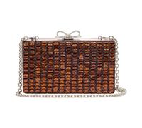 Self Portrait - Pochette in maglia metallica - - Bags - Donna - Marrone - ONE SIZE