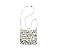 Self Portrait - Pochette in Rete di Cristalli - - Bags - Donna - Grigio - ONE SIZE