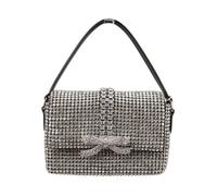 Self Portrait - Rhinestone Chainmail Micro Bag - - Bags - Donna - Grigio - ONE SIZE