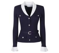 Self Portrait - Self-portrait Sweaters Blue - - Knitwear - Donna - Blu - L
