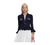 Self Portrait - Shell Embellished Cardigan - - Knitwear - Donna - Blu - S