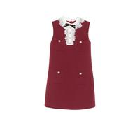 Self Portrait - Mini abito in crêpe con colletto in pizzo - - Dresses - Donna - Rosso - S