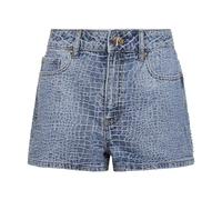 Self Portrait, ,Shorts ,Donna ,Blu ,W27 Shorts di jeans con strass effetto coccodrillo