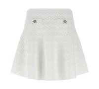 Self Portrait, ,Skirts ,Donna ,Bianco ,M Pointelle Knit Mini Skirt