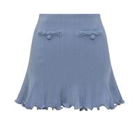 Self Portrait, ,Skirts ,Donna ,Blu ,S Pearl Trim Knit Mini Skirt