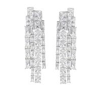 Self Portrait - Square Crystal Dangle - - Accessories - Donna - Grigio - ONE SIZE